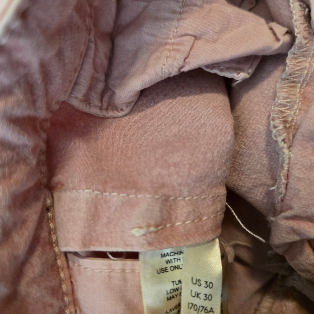 Pilcro Womens Wide Barrel Leg Jeans Size 30 Pink High Rise Faded Acid Wash Pants - Picture 10 of 10
